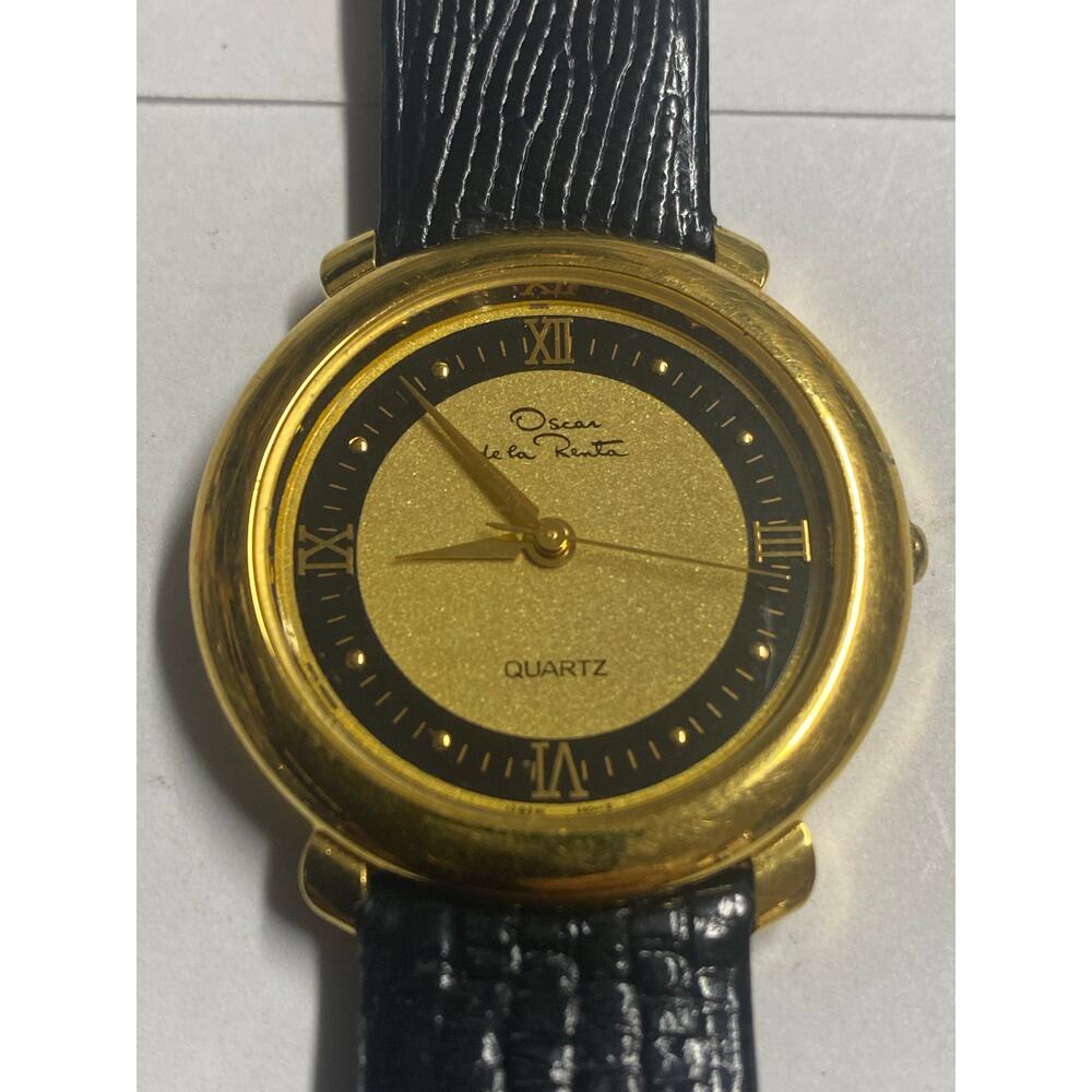 Vintage Oscar De La Renta Unisex Watch Gold With